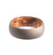 Sindora Wood Inner Sleeve 6mm Comfort Fit Sandblasted Titanium Wedding Band