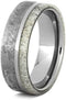 Gibeon Meteorite, Deer Antler 7mm Titanium Comfort-Fit Wedding Ring