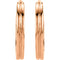 Grooved Hoop Earrings, 14k Rose Gold