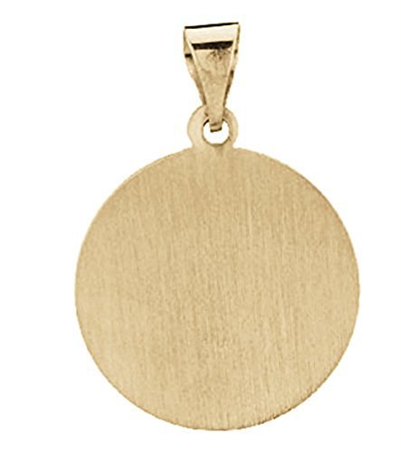 14k Yellow Gold Round Hollow St. Patrick Medal (18MM)