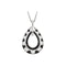 14k White Gold .50 Cttw. Black and White Diamond Necklace