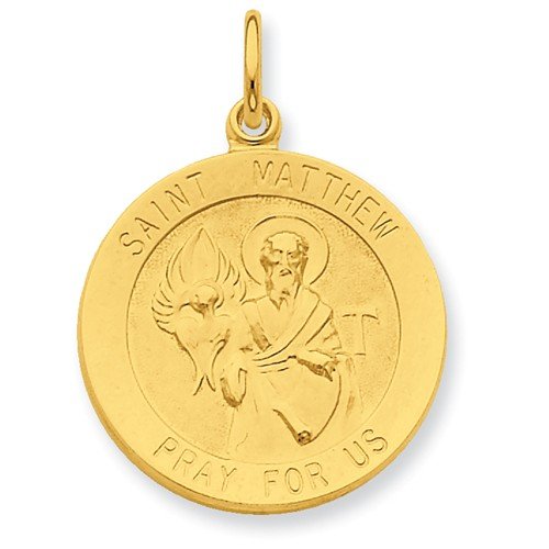 24k Gold-Plated Sterling Silver St. Matthew Medal