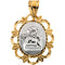 14k White and Yellow Gold Raphael Medal Pendant (19.25x16 MM)