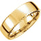 7.5mm 14k Yellow Gold Fancy Carved Band Sizes 4 to 14