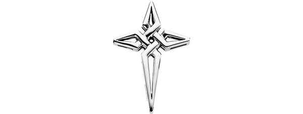 Contemporary Evangelists Cross 14k White Gold Pendant