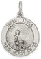 Sterling Silver Antiqued Infant Jesus Medal (17X11MM)