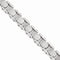 Men's Polished and Brushed Stainless Steel CZ Link Bracelet, 8.5"