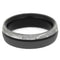 Gibeon Meteorite, Sandblasted Titanium 7mm Comfort-Fit Ebony Wood Sleeve Band