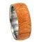 Bamboo Wood 8mm Comfort Fit Titanium Wedding Band, Size 13