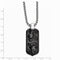 Edward Mirell Black Titanium Casted Dog Tag Pendant Necklace, 20"