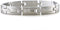 Men's Brushed and Polished Grey Titanium 8mm Link Bracelet, 8.5 Inches