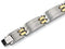 Men's Grey Titanium 10mm Yellow IP-Plating Bracelet, 8.5 Inches