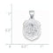 Rhodium-Plated 14k White Gold St. Michael Medal Pendant (20X15MM)