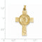 14k Yellow Gold St. Christopher Medal Pendant (37X21MM)