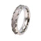 Custom Wavy Design, Gibeon Meteorite Inlay 5mm Comfort Fit Titanium Cool Ring, Size 10.25