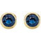 Ave 369 14k Yellow Gold Blue Sapphire Stud Earrings