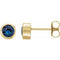 Ave 369 14k Yellow Gold Blue Sapphire Stud Earrings