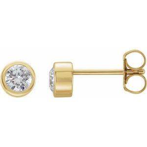 Ave 369 1/2 Ct 14k Yellow Gold Diamond Stud Earrings (.50 Cttw, GH Color, I1 Clarity)