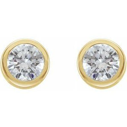 Ave 369 1/2 Ct 14k Yellow Gold Diamond Stud Earrings (.50 Cttw, GH Color, I1 Clarity)