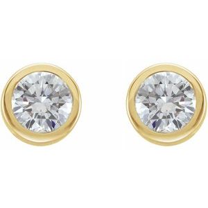 Ave 369 1/2 Ct 14k Yellow Gold Diamond Stud Earrings (.50 Cttw, GH Color, I1 Clarity)