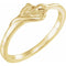 Ave 369 'Unblossomed Rose' 10k Yellow Gold Chastity Ring