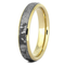 Ave 369 14k Yellow Gold, Gibeon Meteorite Inlay 4mm Comfort-Fit Wedding Band