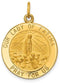 14k Yellow Gold Our Lady of Fatima Medal Pendant (25X19MM)