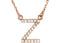 14k Rose Gold Diamond Initial 'Z' 1/10 Cttw Necklace, 16" (GH Color, I1 Clarity)