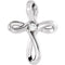 Platinum Diamond Infinity Cross Pendant (.02 Ct, G-H Color, SI2-SI3 Clarity)