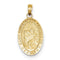 14k Yellow Gold Saint Christopher Medal Charm Pendant (20X12 MM)