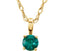 Children's Emerald 'May' Birthstone 14k Yellow Gold Pendant Necklace, 14"