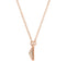 Diamond Pyramid 14k Rose Gold Pendant Necklace, 16" (.05 Cttw)