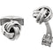 Love Knot Rhodium Plate 14k White Gold Cuff Links, 12MM