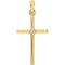 Diamond Inlay Cross 14k Yellow Gold Pendant (.03 Ct, G-H Color, I1 Clarity)