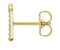 14k Yellow Gold Gold Diamond Letter 'T' Initial Stud Earring (Single Earring) (.05 Ctw, GH Color, I1 Clarity)