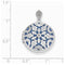 Rhodium-Plated Sterling Silver and Blue Vintage-Style Round Locket Pendant (20MM)