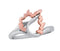 10k Rose Gold Heart Flame Silhouette Ring, Rhodium Plated Sterling Silver, Size 8.25