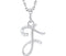 5-Stone Diamond Letter 'F' Initial Sterling Silver Pendant Necklace, 18" (.03 Cttw, GH, I2)