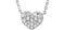 Diamond Heart 14k White Gold Necklace, 18" (1/10 Cttw, HI Color, I1 Clarity)