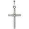 Rope Cross Rhodium-Plated 14k White Gold Pendant (17.5X11.3 MM)