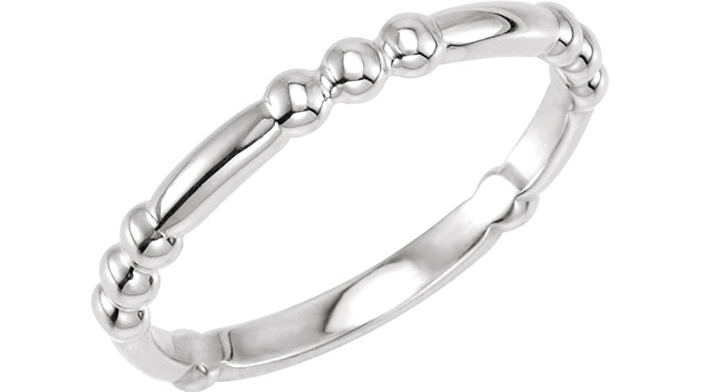 Dot-Dot-Dot-Dash 2.5mm Sterling Silver Stacking Ring