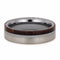 Honduran Rosewood Burl, Tungsten Carbide 6mm Comfort-Fit Brushed Titanium Wedding Band