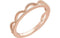 Scalloped Bead Trim 4mm Stacking Ring, 14k Rose Gold