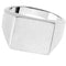 Men's Sterling Silver Brushed Finish Square Signet Ring, 13.5x14mm