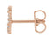 14k Rose Gold Diamond Letter 'C' Initial Stud Earring (Single Earring) (.06 Ctw, GH Color, I1 Clarity)