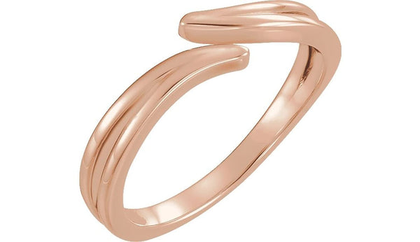 Satin-Finish Bypass Ring, 14k Rose Gold