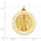 14k Yellow Gold Miraculous Medal Pendant (37.5X29.5MM)