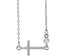 Diamond Sideways Cross Rhodium-Plated 14k White Gold Necklace , 16"-18" (.03 Ct, G-H Color, I1 Clarity)