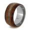 Elk Antler, Black Mesquite, Koa Wood, Cedar 11mm Comfort-Fit Titanium Wedding Band, Size 14.5