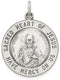 Sterling Silver Sacred Heart of Jesus Medal (30X22MM)